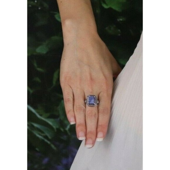 Sterling Silver Raw Amethyst Ring size 7 1/4 - Picture 2 of 9